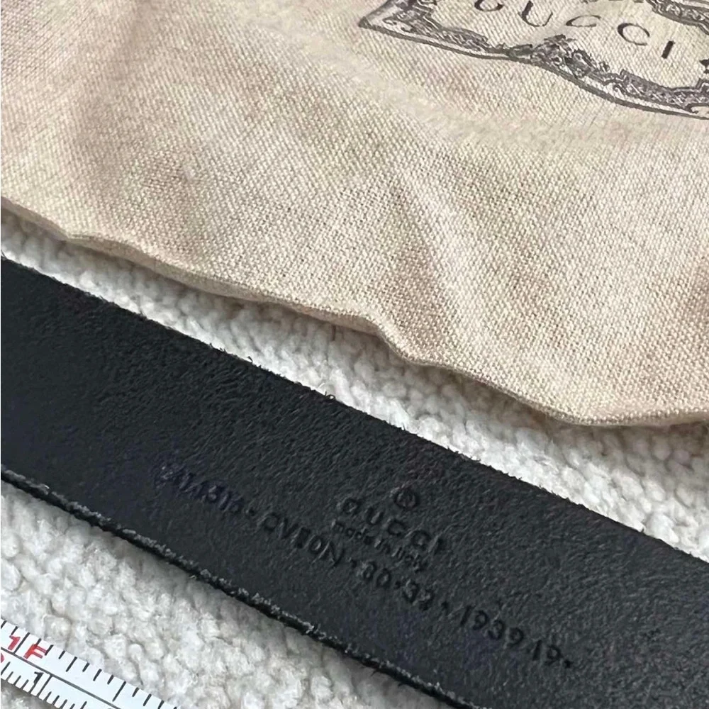 Gucci GG Marmont Mens black leather belt 💯 Authentic - Picture 6 of 9
